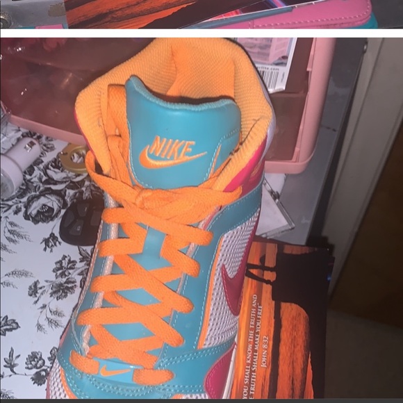 White & Pink Solar NIKES - Picture 1 of 5